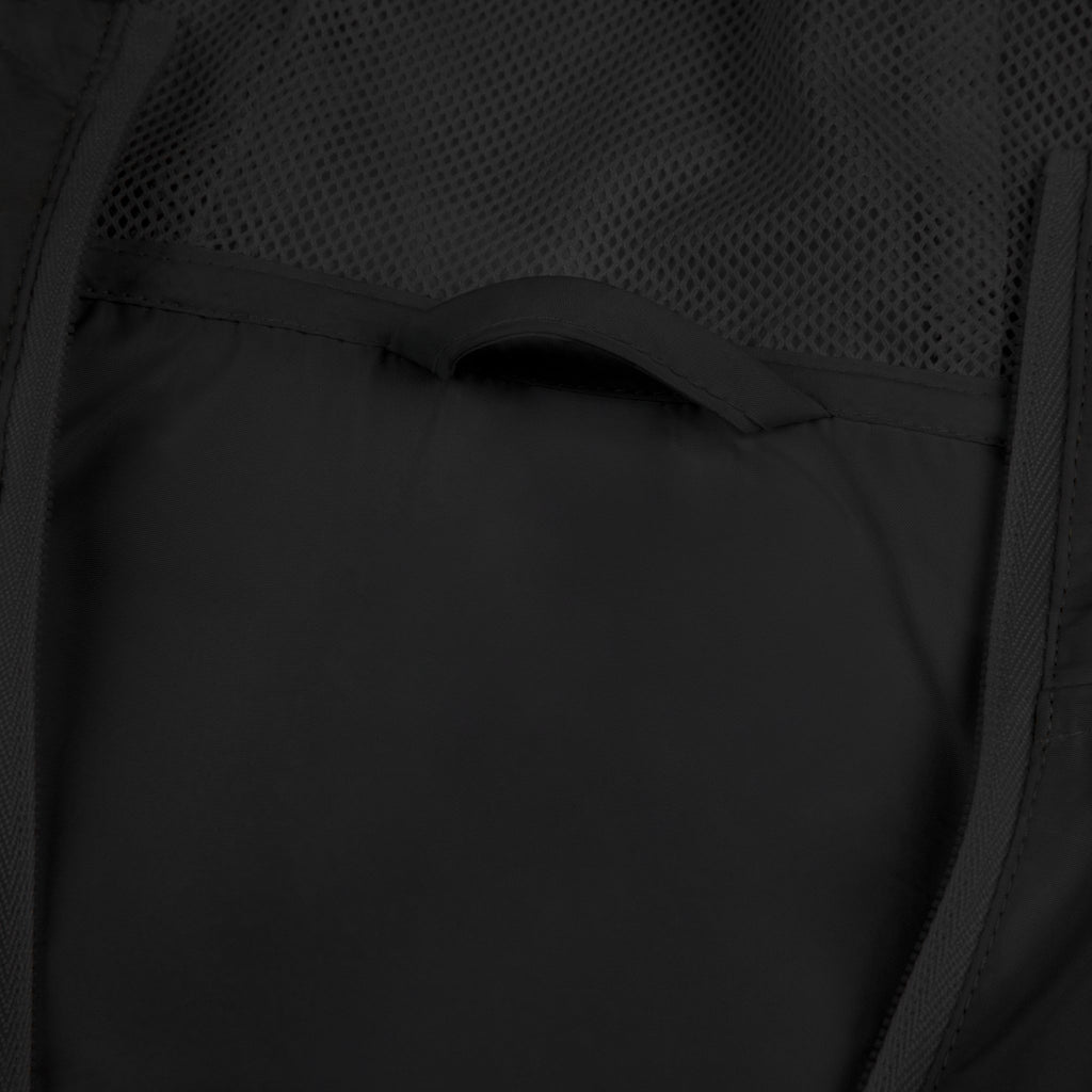 Windbreaker Jacket — Bold Japanese Kanji Graphic (Work • Money • Peace)